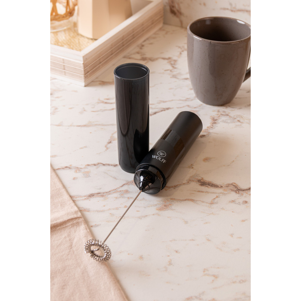 Mini Mixer a Pilha 3,5cm x 3,5cm x 22,5cm Preto Aço Inox - Wolff