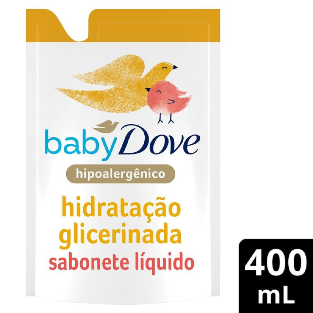 Sabonete Líquido Dove Baby Hidratação Glicerinada Refil 400ml em Oferta na Shopee