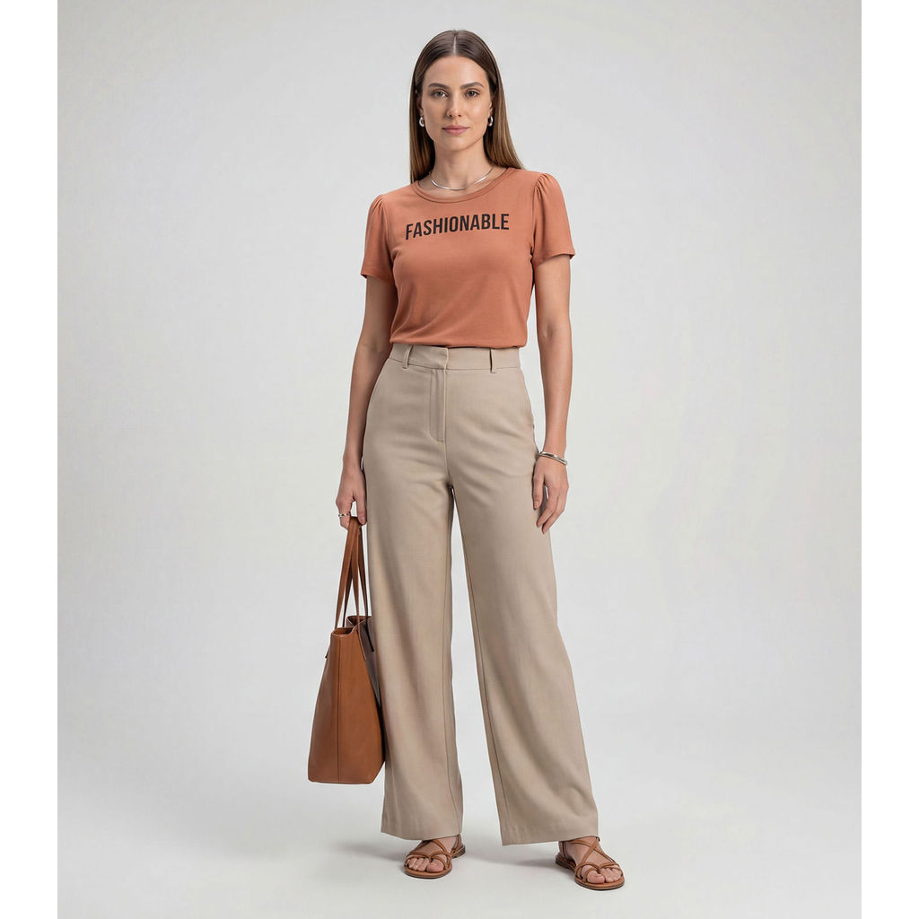 Blusa Feminina Em Visco Tricot Infinita Cor Marrom em Oferta na Shopee