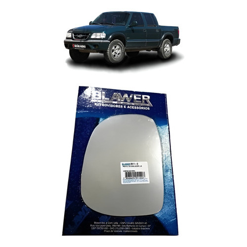 Refil Lente Espelho Retrovisor S10 Blazer 95/11 Dir Ou Esq