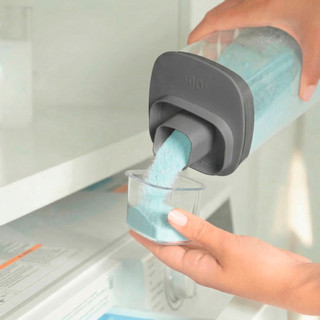 Dispenser Organizador Sabão Amaciante Desinfetante 1,5L Linha Flow Dosador c/ Corpo Transparente OU