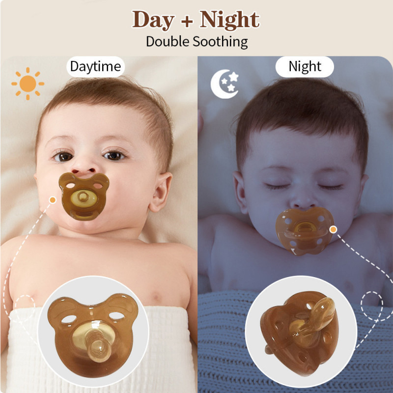 Chupeta De Bebê 0-3 Anos De Idade silicone Dormindo Imitação De Leite Materno anti-Bloqueamento Cabeça Redonda + Caixa