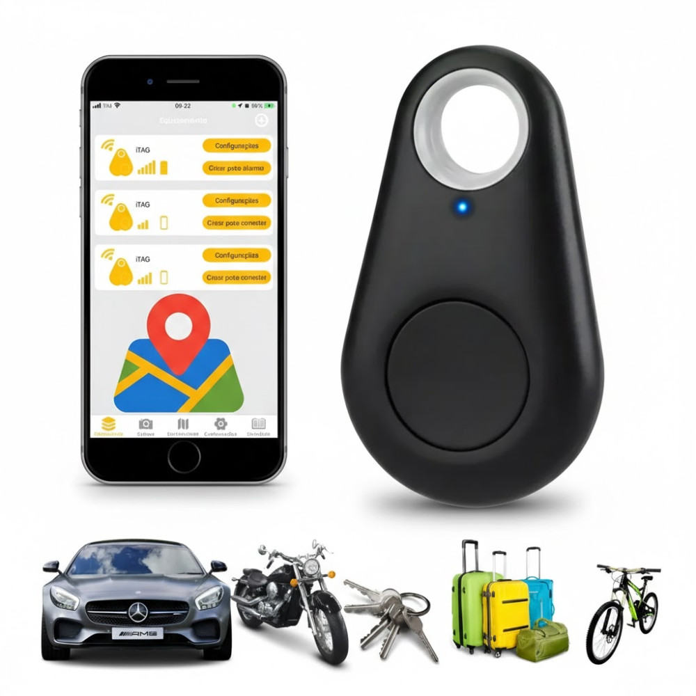 Localizador Rastreador GPS Bluetooth Portátil Anti Perda Para Chaves Pets E Crianças