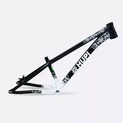 Quadro Bike HUPI Strip Gancheira Horizontal Aro 26 Preto e Branco