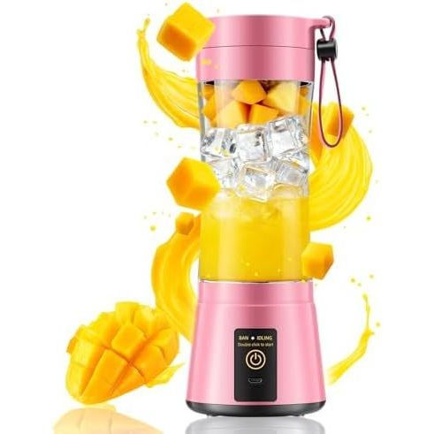 Liquidificador Portátil Sem Fio de Tamanho Pessoal - Liquidificador de 380ml para Smoothies e Shakes, Copo de Suco para 