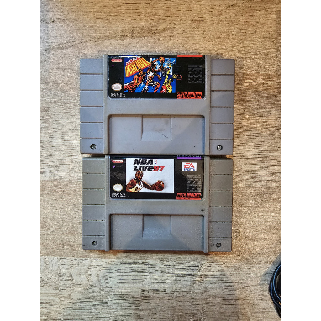 Lote Snes :: Ncaa Basketball E Nba 97 Original Relabel