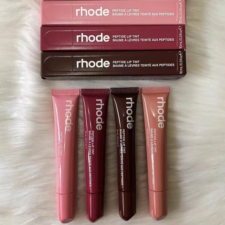 Rhode Hailey Peptide Batom Hidratante Colorido Bálsamo Labial Framboesa Torrada Fita Espresso Lip Gloss Esmalte
