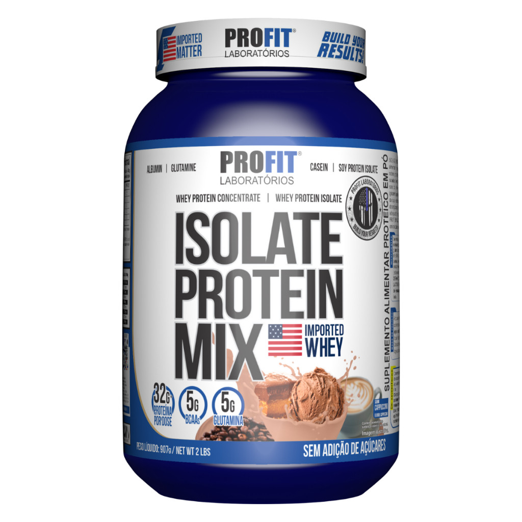 Isolate Protein Mix 907g Pote Blend Proteínas WPC WPI Soja Caseína Albumina 25g Proteína