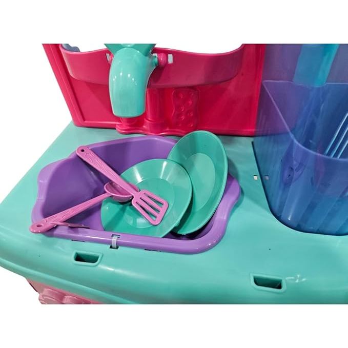 Lava Louça Infantil Acqua Bubble Com Água de Verdade Pia de Brinquedo Cardoso Toys Educativo