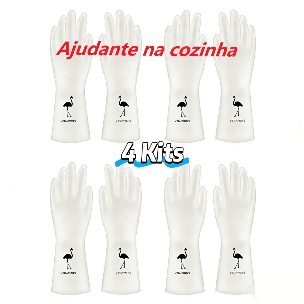 Luvas de Lavar Louça de Cozinha: Borracha Durável | Finas | Impermeáveis – Perfeitas para Tarefas Domésticas