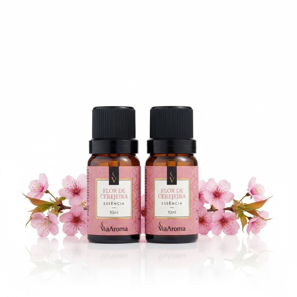 Kit 02 Essências Flor de Cerejeira 10mL Via Aroma Floral