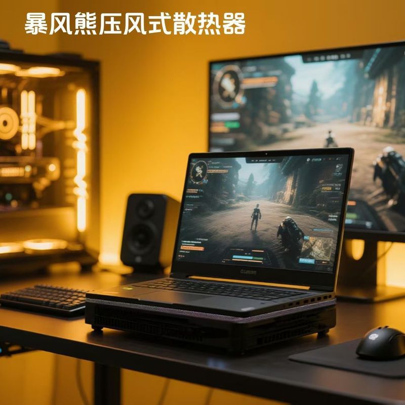 Urso de tempestade, radiador de notebook de pressão de Material de Metal Anti-poeira radiador de pressão de vento jogo r