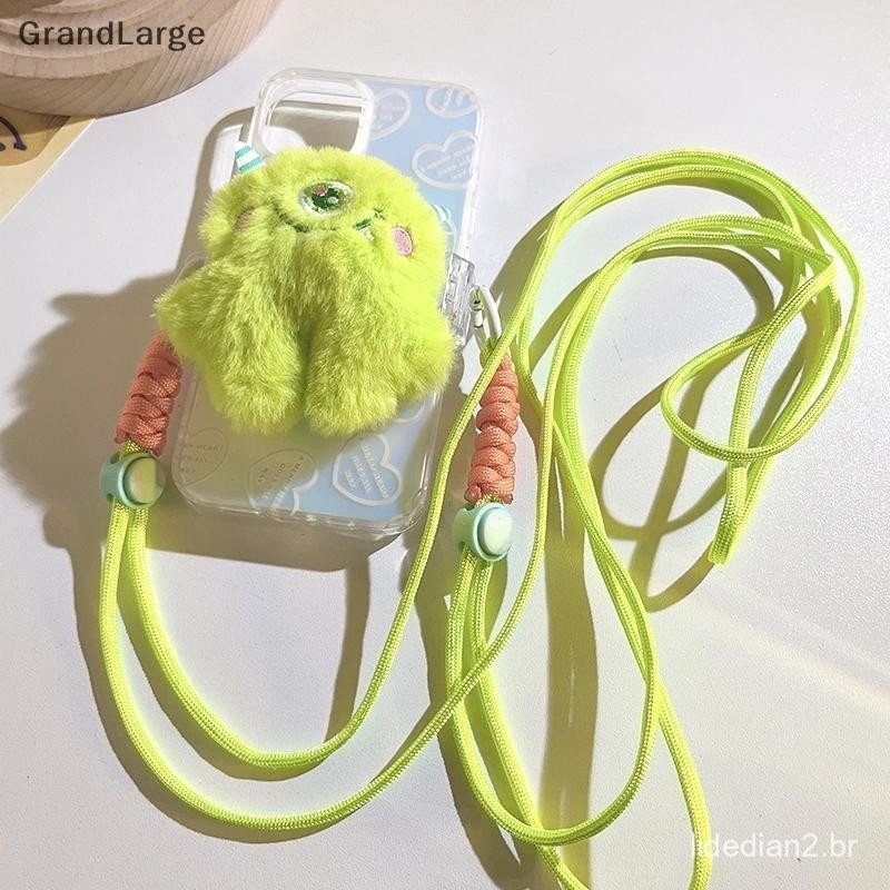 [GrandLarge] Cordão Com Clipe Traseiro Para Telefone Monstro De Um Olho , Boneca De Pelúcia De Desenho Animado , Capa De