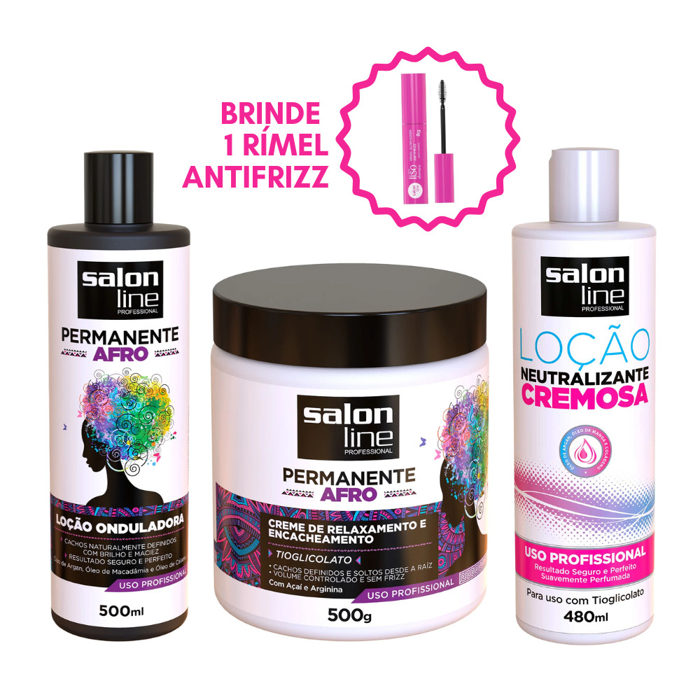 Kit Creme Relaxamento Cachos Afro Profissional Salon Line em Oferta na Shopee