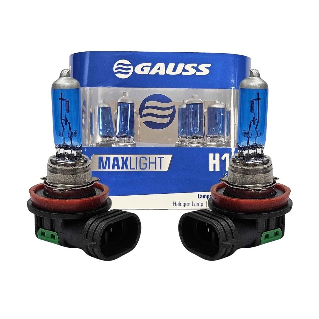 Par Lâmpada Super Branca 12v H11 55w Max Light Azul GL95H11 em Oferta na Shopee