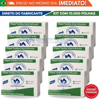 🧻 Papel Toalha Interfolha Branco 20x21cm Econômico 10.000 Folhas em Oferta na Shopee