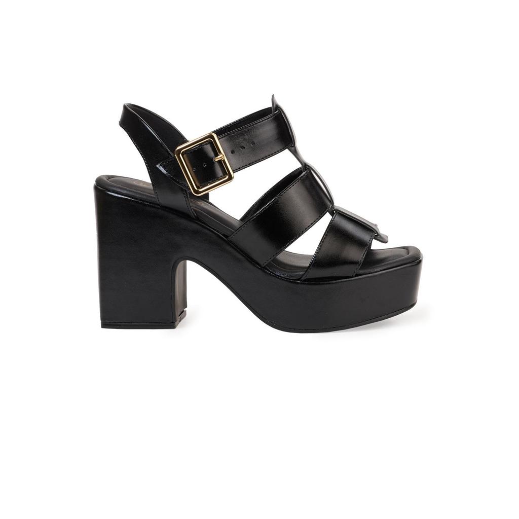 Sandália Bebecê Plataforma com Fivela e Salto Bloco em Oferta na Shopee