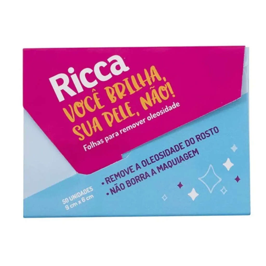 Ricca - Lenço Removedor de Oleosidade (50 Unidades)