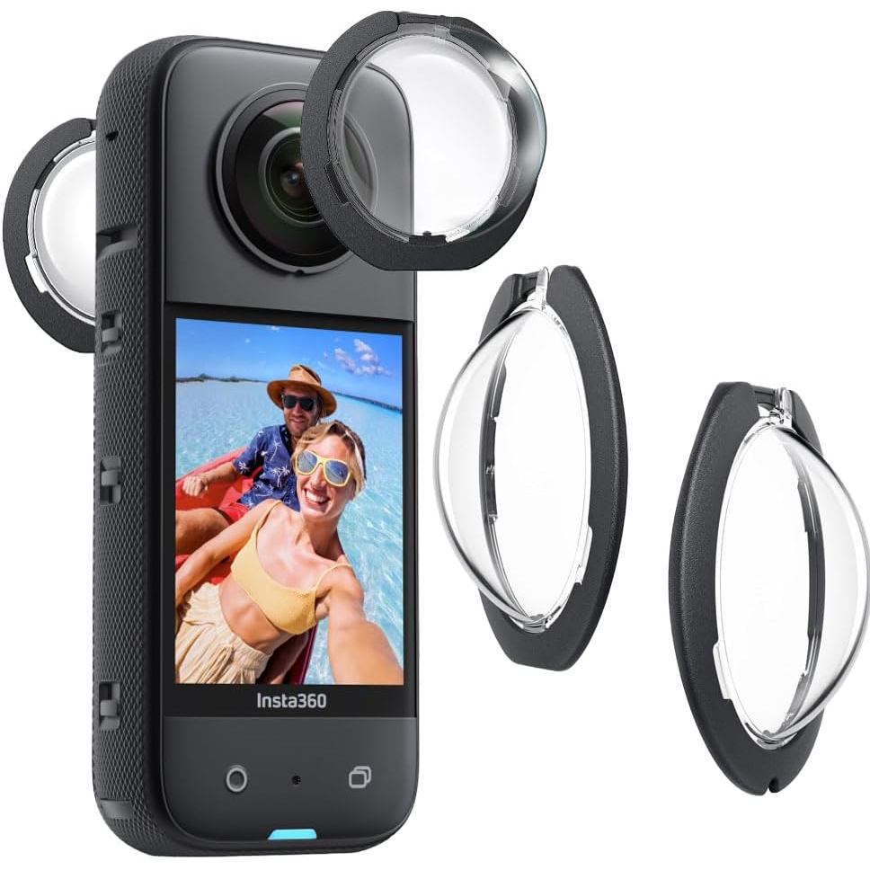 Protetor de lente para Insta360 X3 Protetores de lente removíveis Capa protetora de PC removível para Insta 360 X3