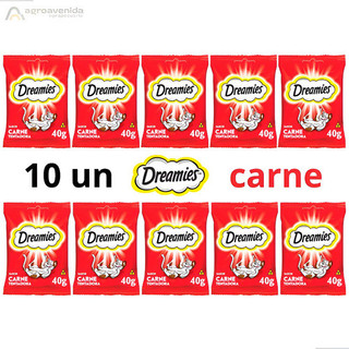 Petisco Dreamies Para Gatos Adultos Sabor Carne 40g 10un
