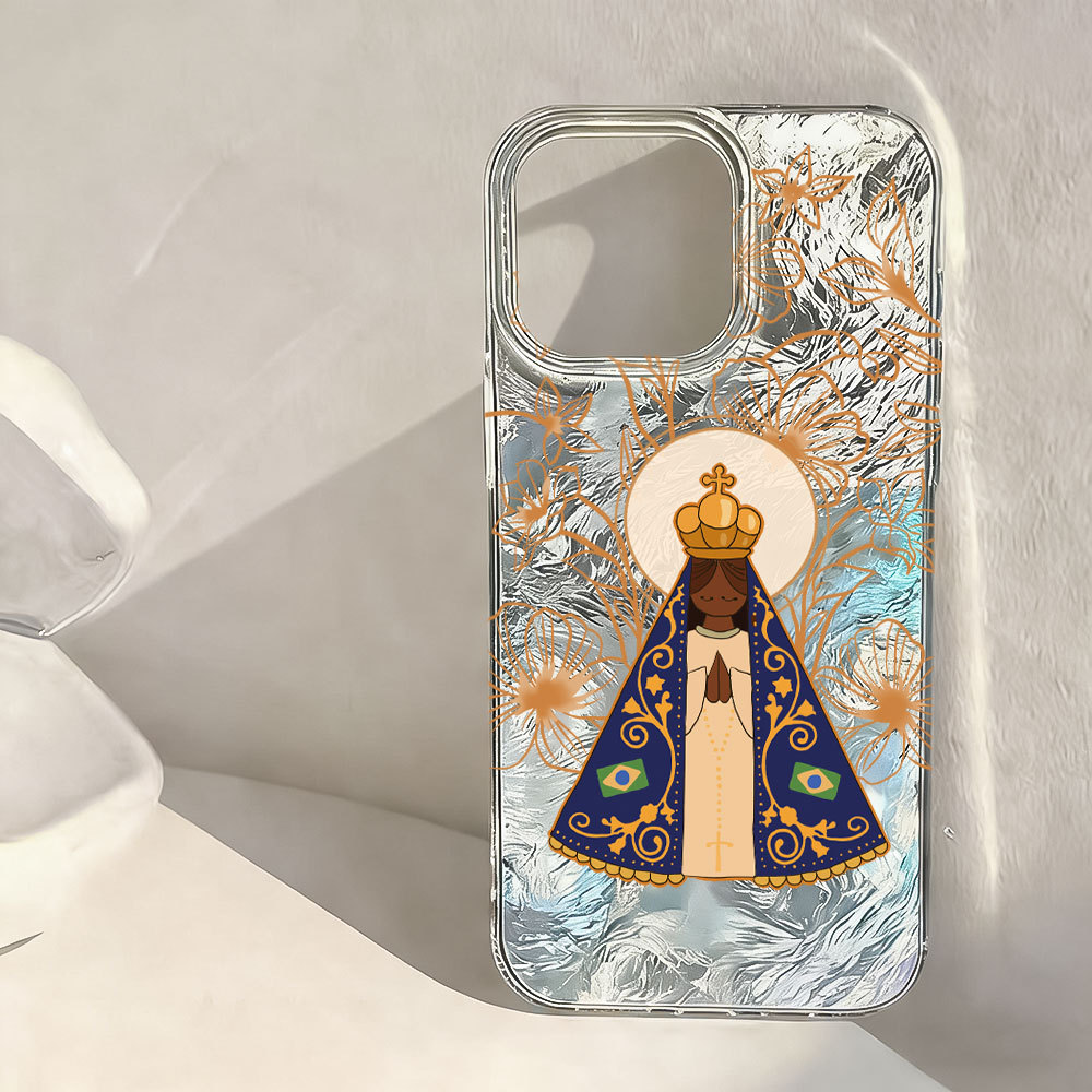 Nossa Senhora Capinha Capa Para iPhone 17 Ar 16 15 14 Plus 13 12 11 Pro Max XR Manchas Anti-Impacto em Oferta na Shopee