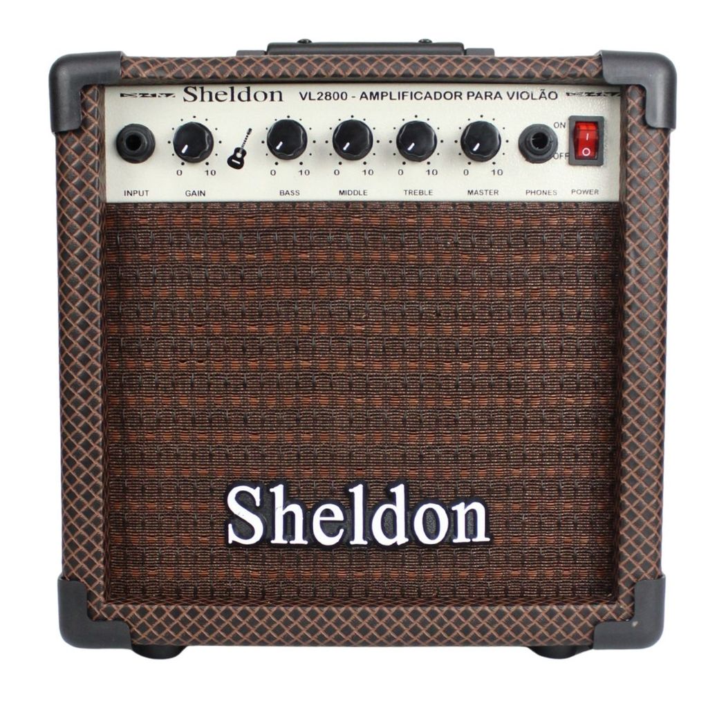 Amplificador Violão Sheldon Vl2800 20 Watts Cubo Tweeter