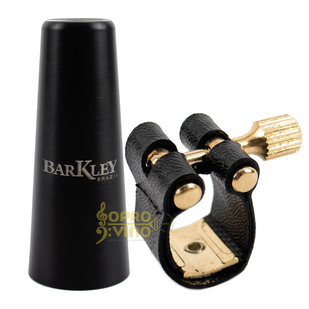 Abraçadeira Couro Sintético Sax Alto Boquilha Massa Fina Barkley Everest ou Metal Dukoff Claude Lakey Cód. ABMAR2