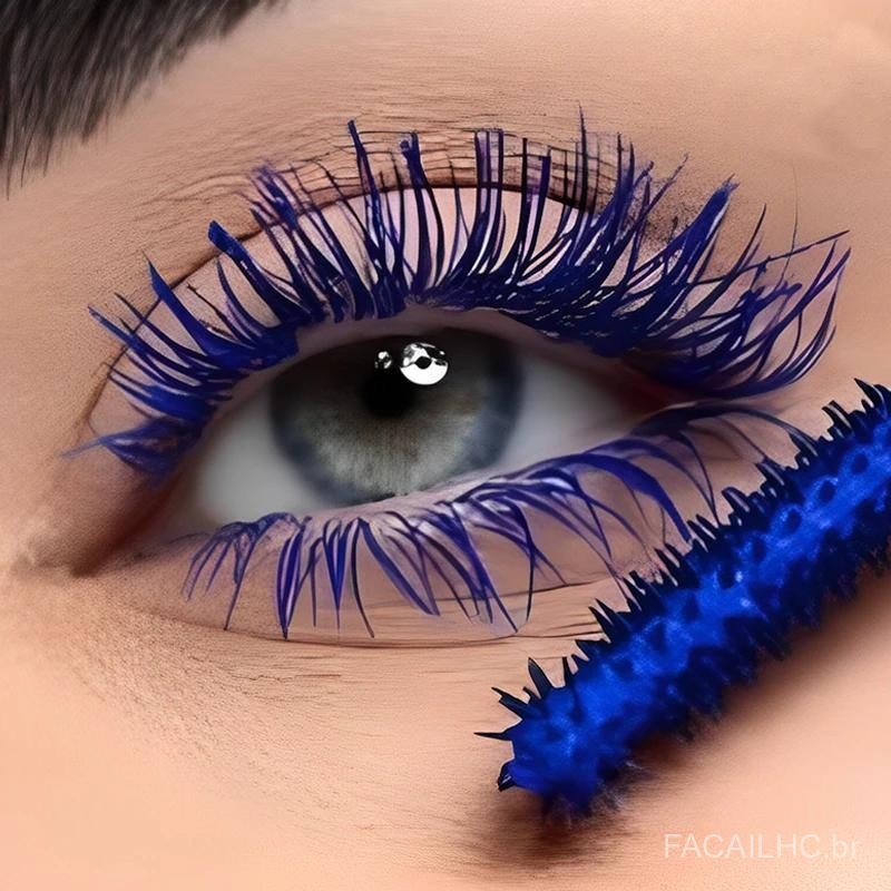 1PC Máscara de Cílios Colorida Extensão Curvadora Alongadora Branca Roxa Maquiagem Cosplay Brilho Ponto de Diamante