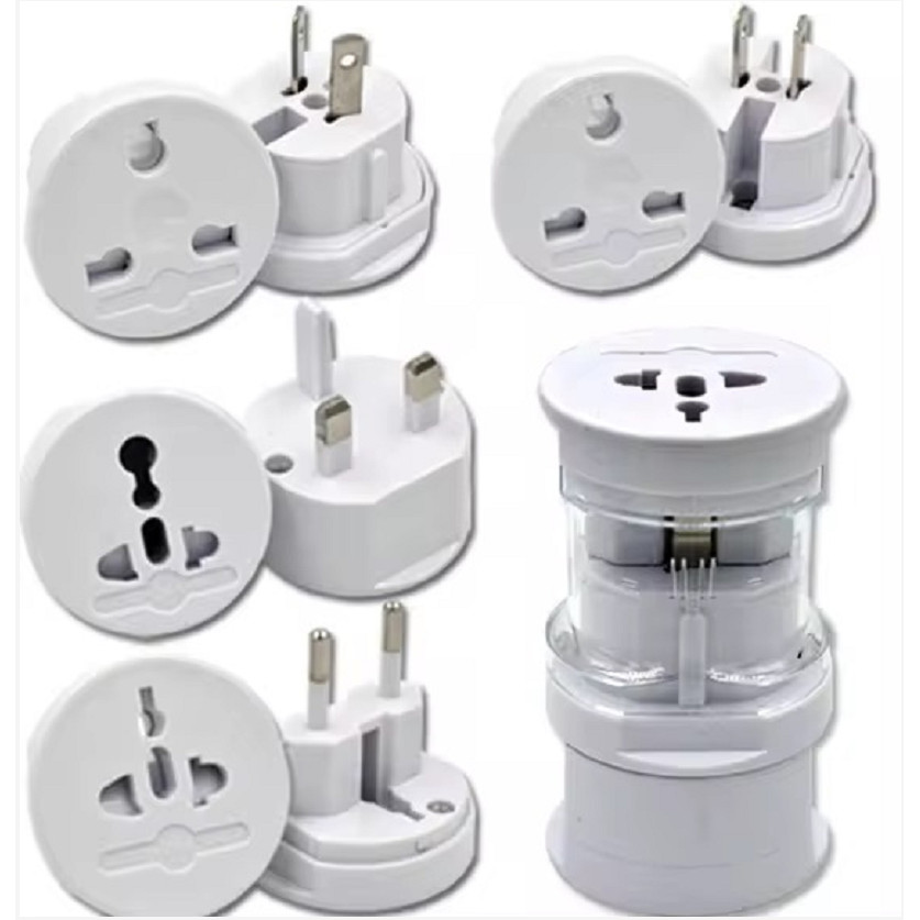 Adaptador De Tomada Universal Internacional Para Viagem Compatível Com Padrões EU UK EUA AU Portátil