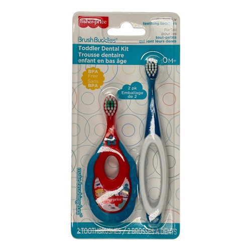 Fisher-price / Meu Primeiro Kit Escova De Dentes C/2 Azul