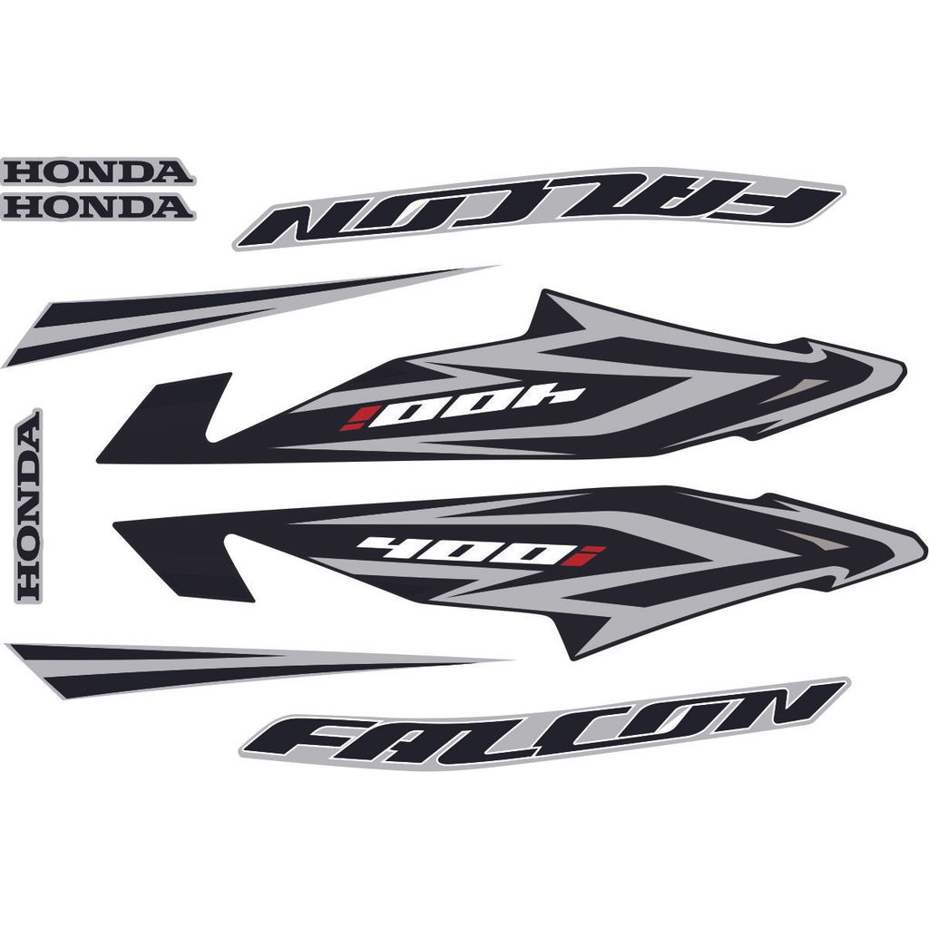 Kit Adesivos Honda Falcon 400i - Cinza e Preto em Oferta na Shopee