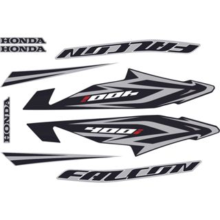 Kit Adesivos Honda Falcon 400i - Cinza e Preto em Oferta na Shopee