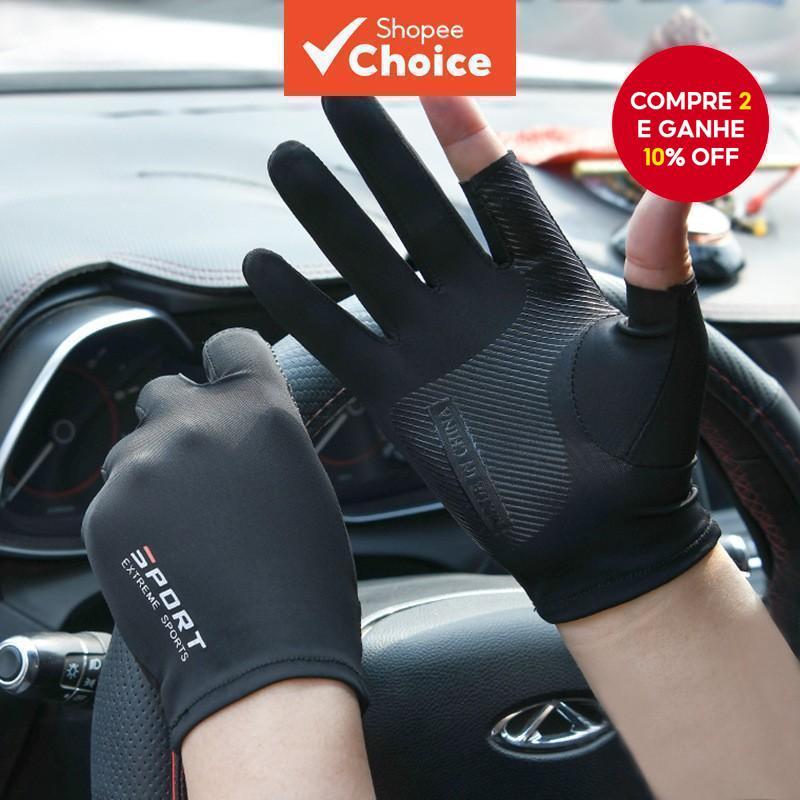Luvas de Motocicleta Frosty Grip: Luvas Versáteis com Proteção UV para Ciclismo e Pesca, Estilo Neutro em Relação ao