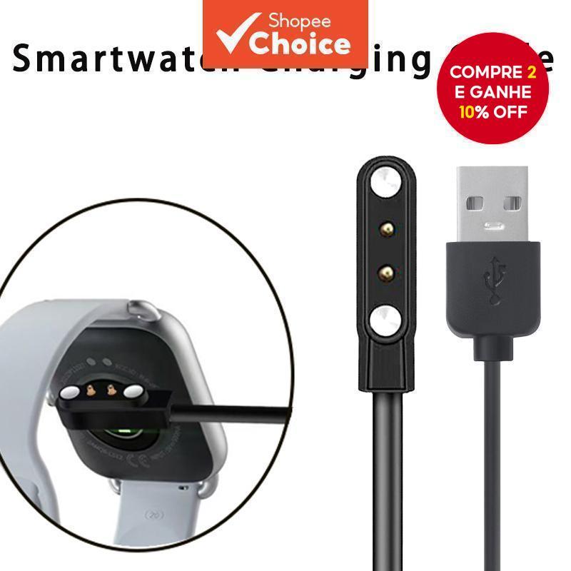 Cabo de Carregamento Magnético para Smart Watch, Cabo USB de Substituição de 2 Pinos, Carregador para em Oferta na Shopee