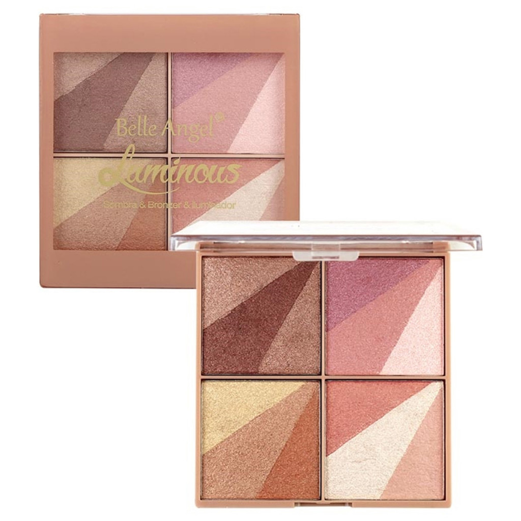 Paleta De Sombra & Bronzer & Iluminador Belle Angel B122