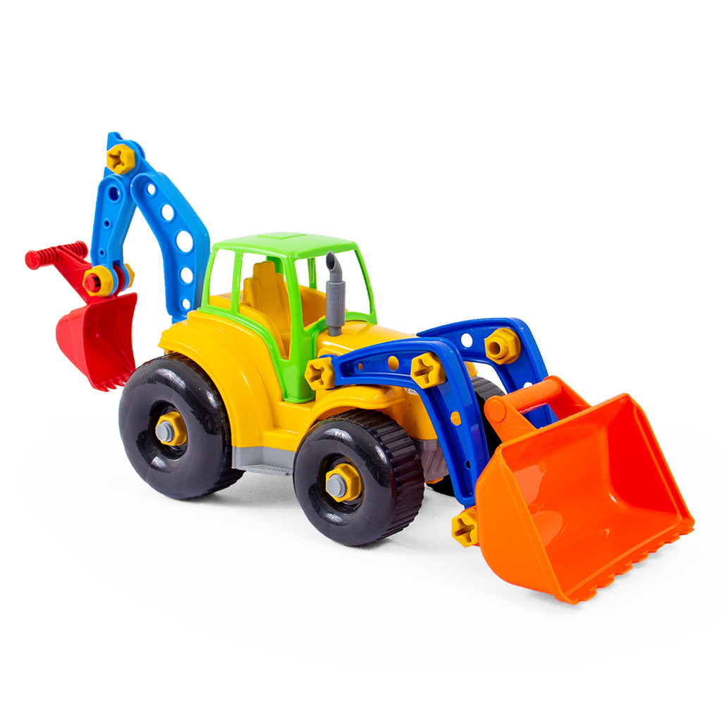 Trator Brinquedo Didático Retroescavadeira Desmontavel Multicolor em Oferta na Shopee