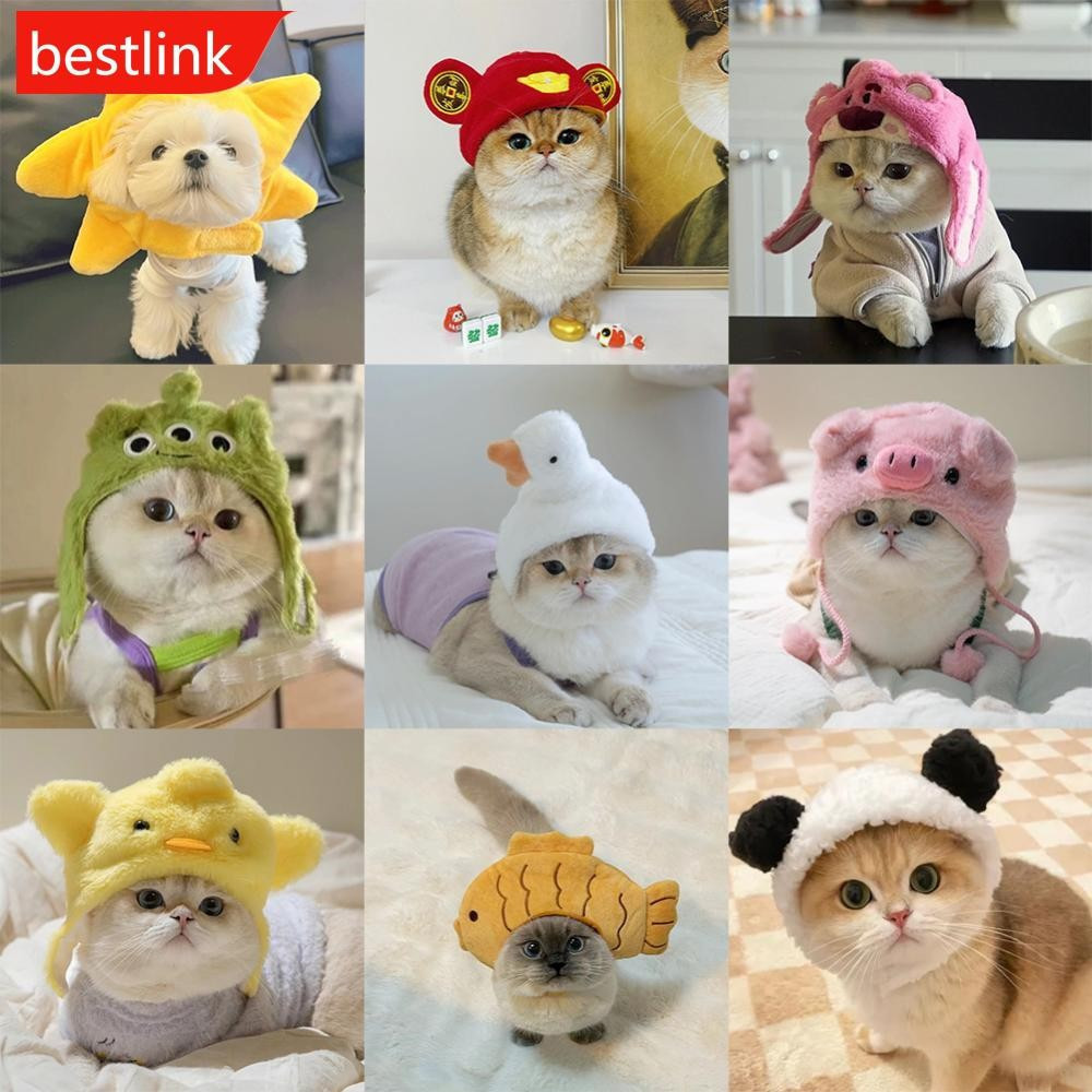 BESTLINK Chapéus De Gato De Estimação Estrela Do Mar Snapper Chapéu Em Forma De Frango Teddy Vestir-Se Traje Cocar Anima
