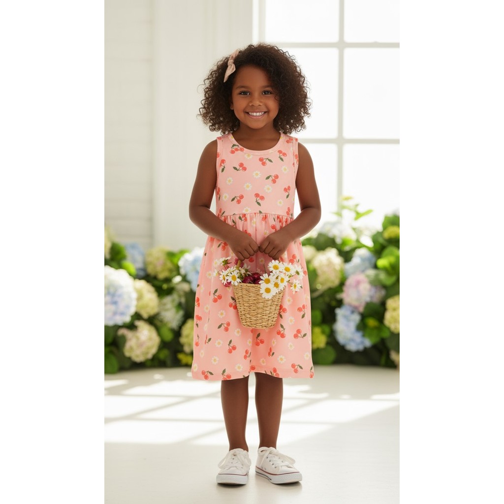 Vestido Infantil Meninas Verão Suplex Fresquinho e Leve em Oferta na Shopee