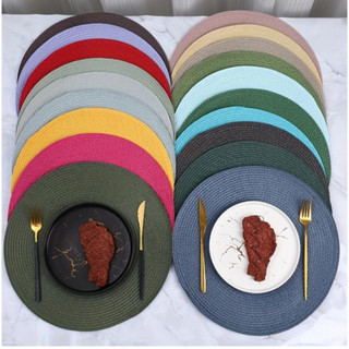 Kit 4/6 Peças Jogo Americano Redondo Sousplat Cozinha Jantar Descanso de Prato Sousplat C…