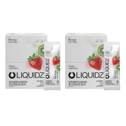 Kit Morango com Kiwi LIQUIDZ® - Eletrólitos Zero Açúcares - 2 Caixas - 28 sachês