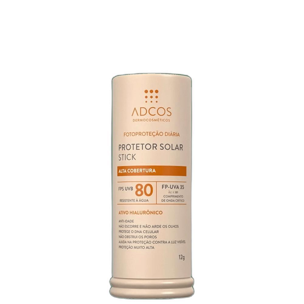 Adcos Fotoproteção Diária Stick FPS80 Ivory - Protetor Solar Facial com Cor 17g