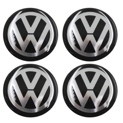 4 Emblema Adesivo Resinado Volkswagen Autocolante Calota 48mm