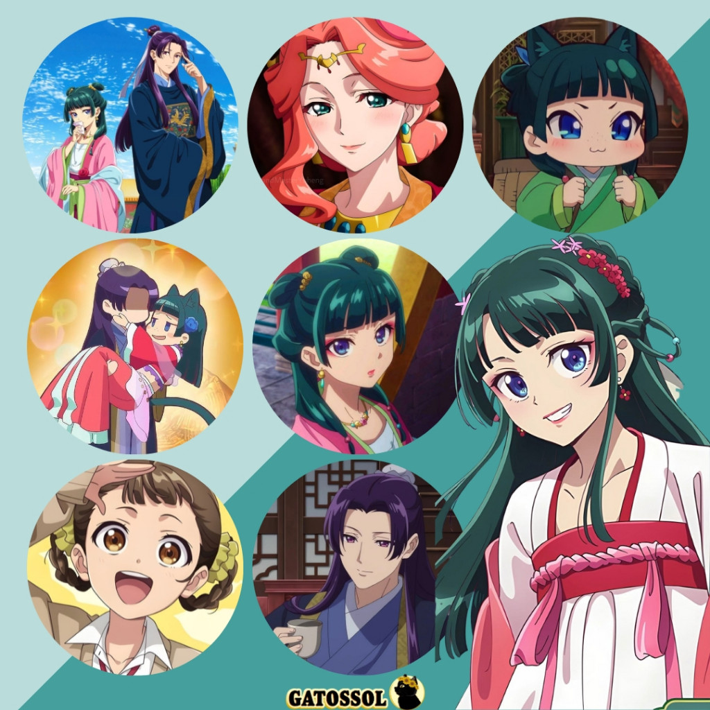 Diários de uma Apotecária Bottons 4,5 cm Broche ANIME Geek Bottom botton Boton Broches alfinete  Botons Button Pin Botum em Oferta na Shopee