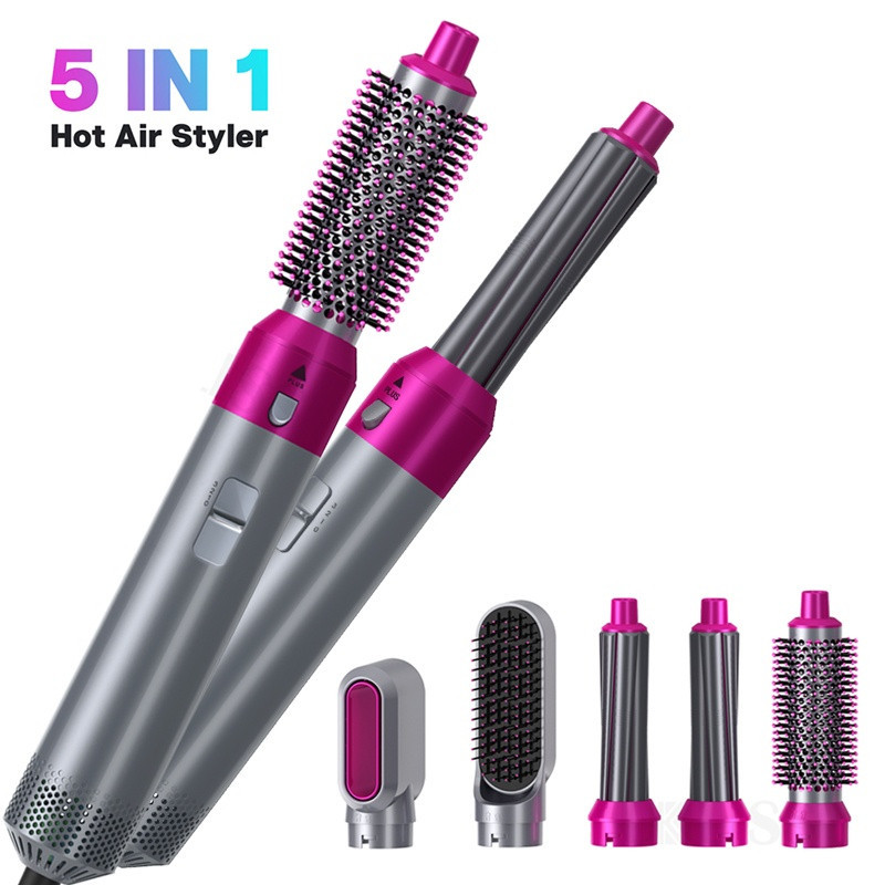 Escova Secadora De Cabelo 5 Em 1 De Ar Quente Profissional  Pronto Entrega em Oferta na Shopee