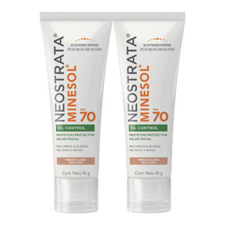 Kit 2 Protetor Solar Facial Neostrata Minesol Oil Control FPS 70 Cor Médio Claro 40g em Oferta na Shopee
