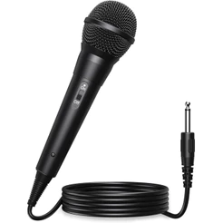 Microfone Dinâmico Profissional Com Cabo P10