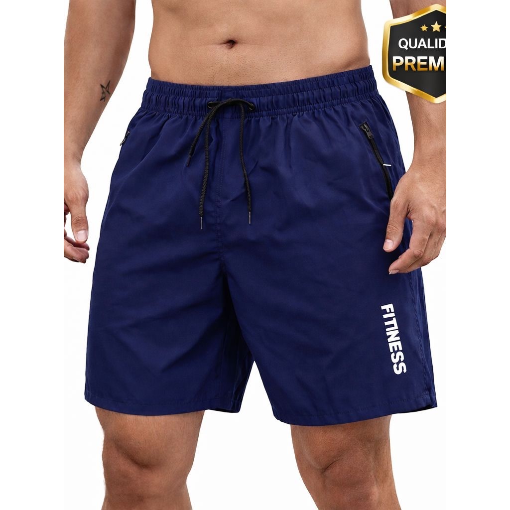 Bermuda Short plus Dry fit Masculina Tactel com Elastano Academia Corrida Esporte mauricinho futebol