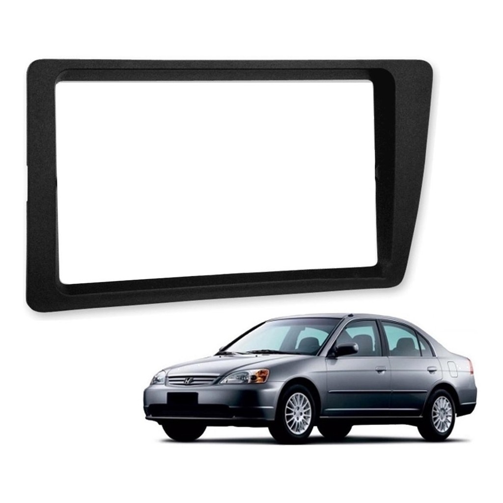 Moldura Painel 2 Din Pionner Honda Civic 2001 A 2004