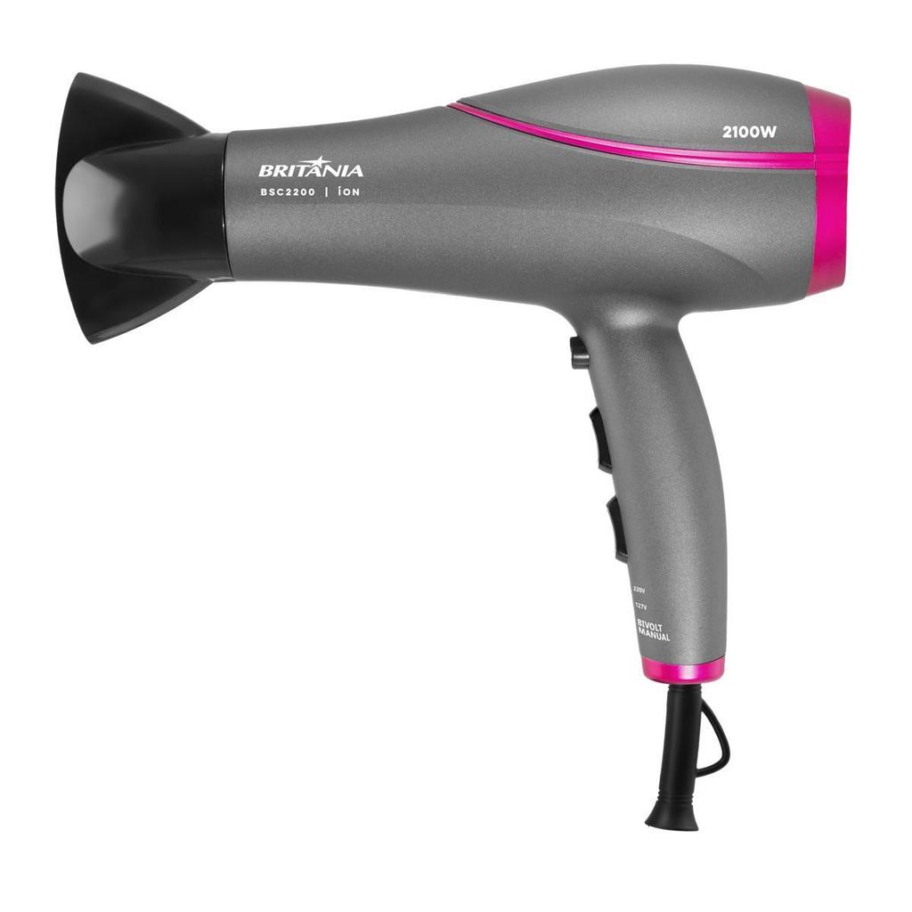 Secador de Cabelos Britânia 3 Temperaturas 2100W BSC2200 em Oferta na Shopee