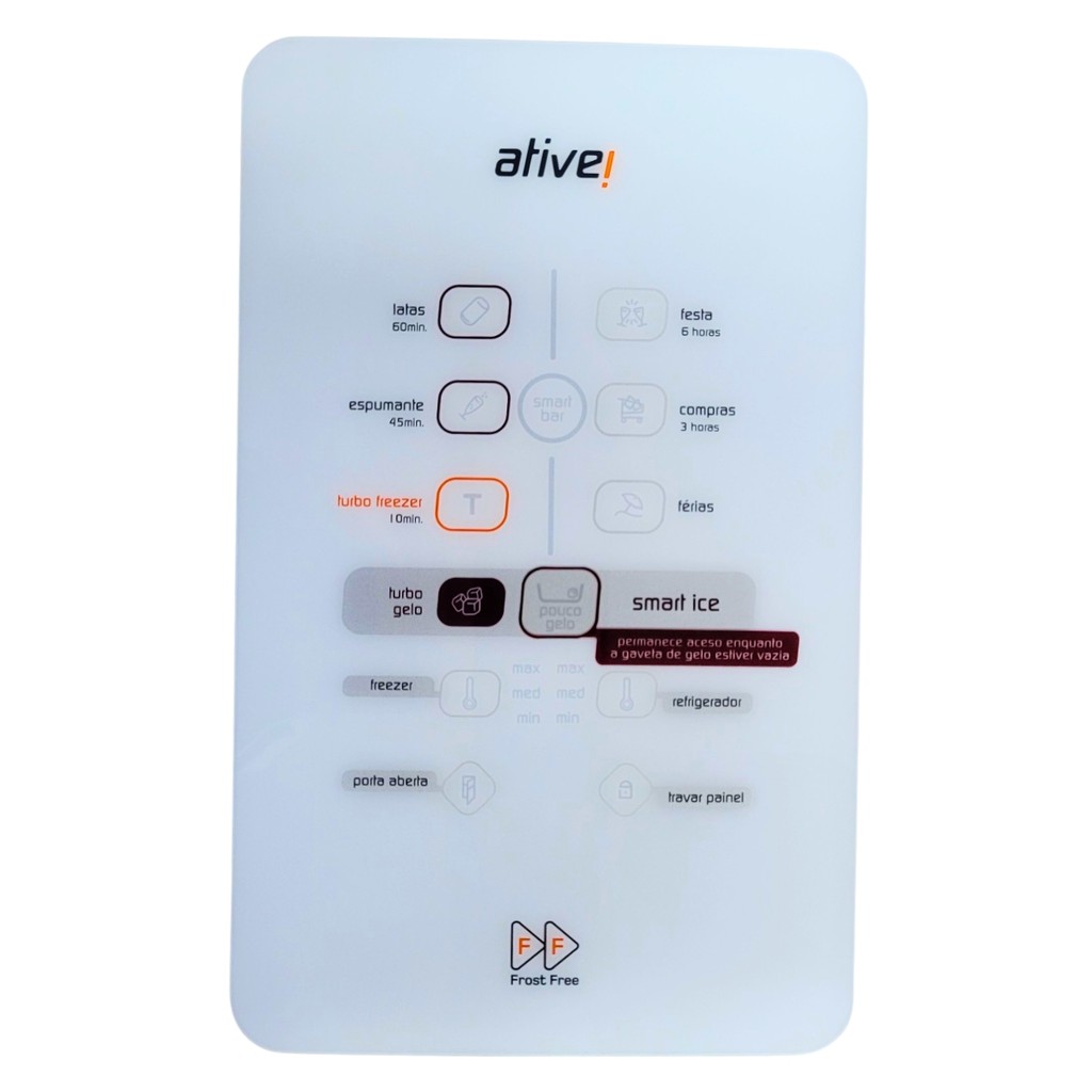 1 painel placa geladeira brastemp ative bre50 bre50n bre51 51n 110v